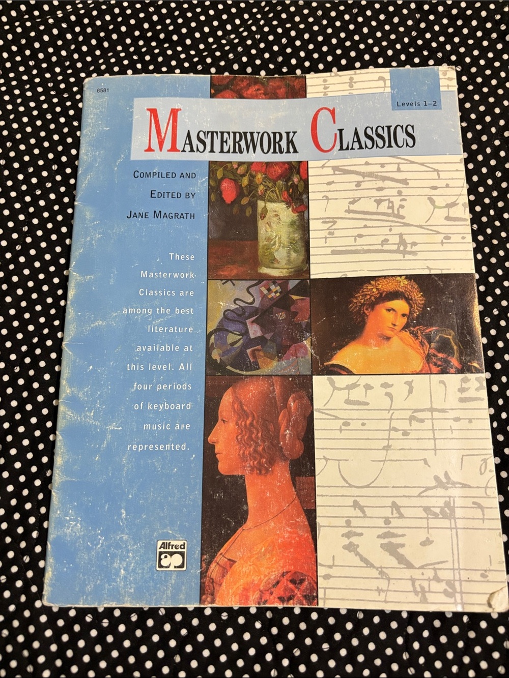Alfred Masterwork Classics Piano Book - Blue, Red, Cream